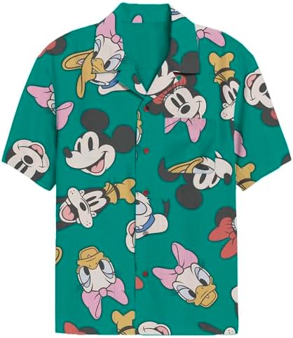 Disney Men's Mickey & Friends Camp Shirt