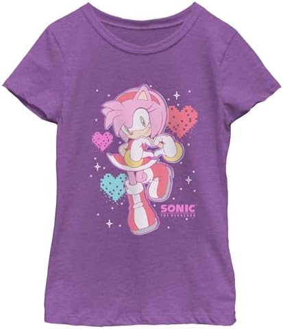 Girl's Sonic the Hedgehog Amy Heart Hands T-Shirt