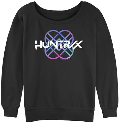 KPop Demon Hunters Juniors Huntrix Holographic Logo Sweatsh…