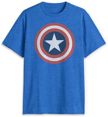 Marvel Captain America Retro 80s Shield Graphic T-Shirt for…