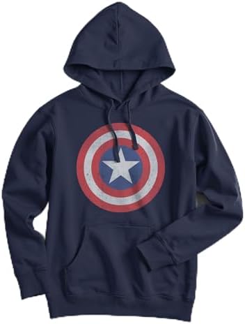 Marvel Men's Captain America Classic Shield Pull Over Hoodie