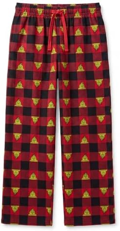 Men's The Grinch Christmas Classic Checkered Sneaky Face Lo…