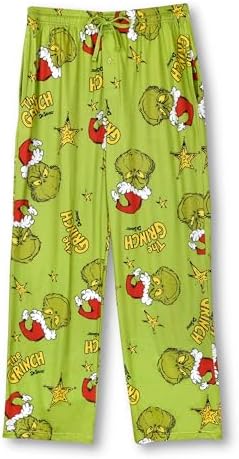Men's The Grinch Christmas Classic Logo Cartoon Faces Loung…