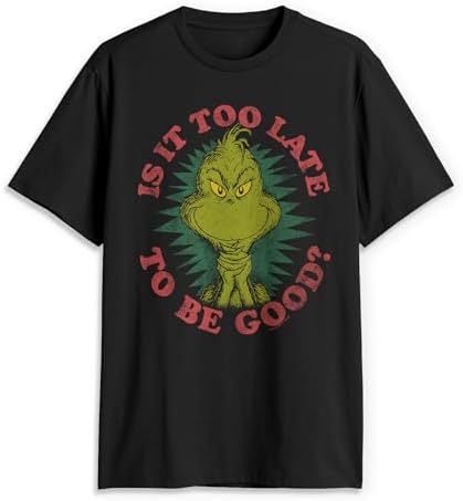 Men's The Grinch Christmas Grinch is it Too Late T-Shirt