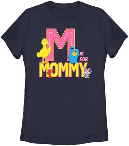 Sesame Street M is for Mommy Women Short Sleeve Graphic T-S…